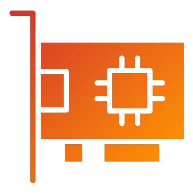 Estilo del icono de la tarjeta de red de diseño vectorial