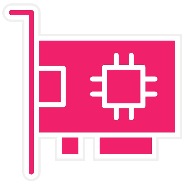 Vector estilo del icono de la tarjeta de red de diseño vectorial
