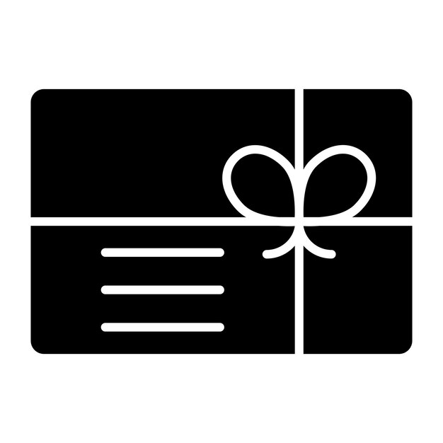 Estilo del icono de la tarjeta de regalo de diseño vectorial