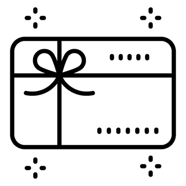 Estilo del icono de la tarjeta de regalo de diseño vectorial