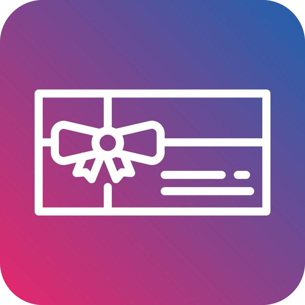 Estilo del icono de la tarjeta de regalo de diseño vectorial