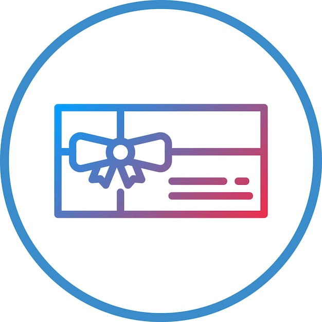 Estilo del icono de la tarjeta de regalo de diseño vectorial