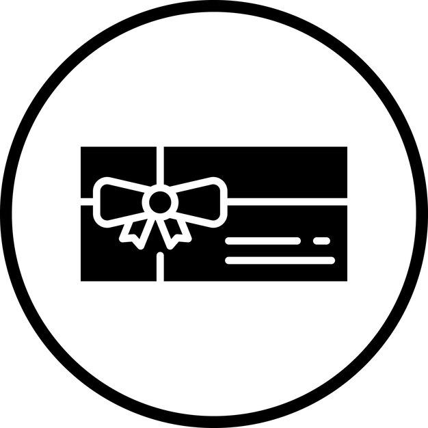 Estilo del icono de la tarjeta de regalo de diseño vectorial