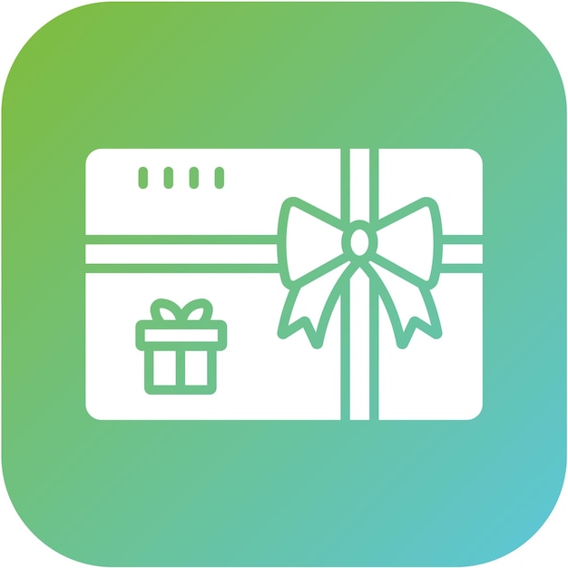 Estilo del icono de la tarjeta de regalo de diseño vectorial