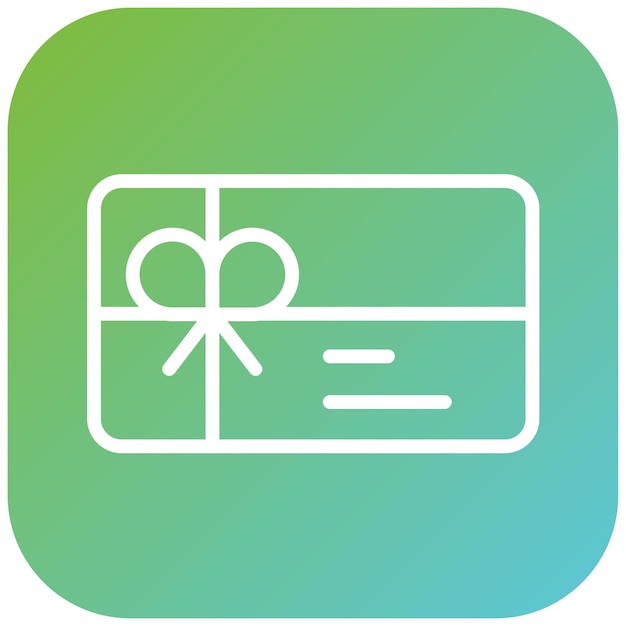 Estilo del icono de la tarjeta de regalo de diseño vectorial