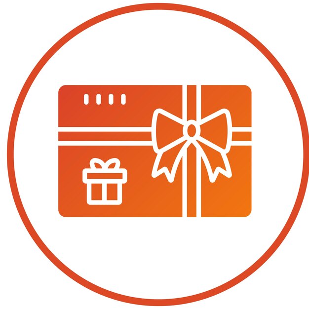 Estilo del icono de la tarjeta de regalo de diseño vectorial