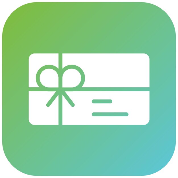 Estilo del icono de la tarjeta de regalo de diseño vectorial