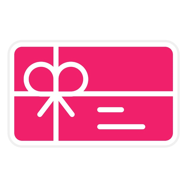 Estilo del icono de la tarjeta de regalo de diseño vectorial