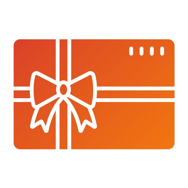 Estilo del icono de la tarjeta de regalo