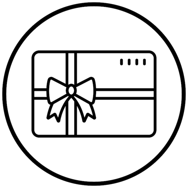 Estilo del icono de la tarjeta de regalo
