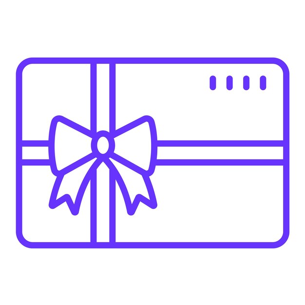 Estilo del icono de la tarjeta de regalo