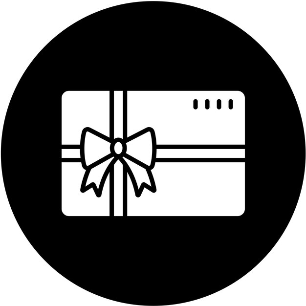 Estilo del icono de la tarjeta de regalo