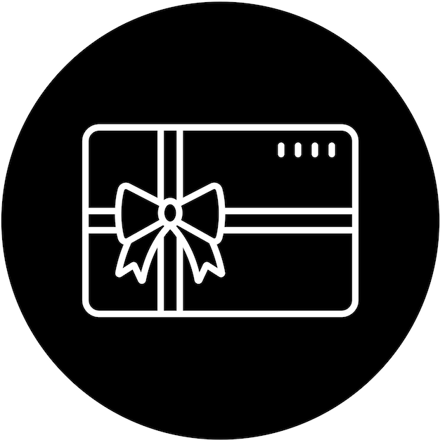 Estilo del icono de la tarjeta de regalo
