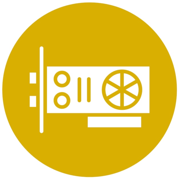 Estilo del icono de la tarjeta de video de diseño vectorial