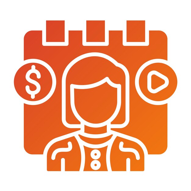 Estilo del icono de la tasa de día del diseño vectorial