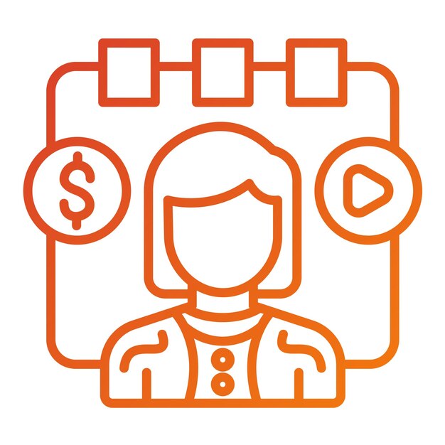 Estilo del icono de la tasa de día del diseño vectorial