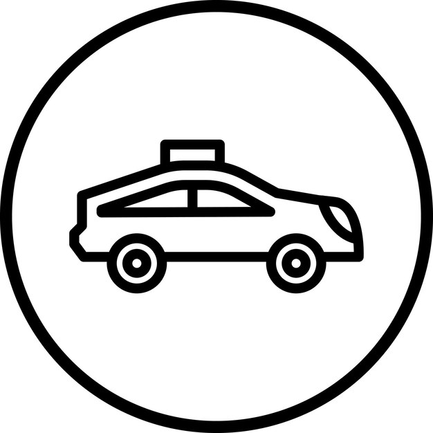Estilo de icono de taxi de diseño vectorial