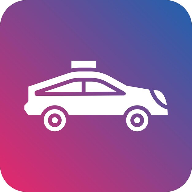 Estilo de icono de taxi de diseño vectorial