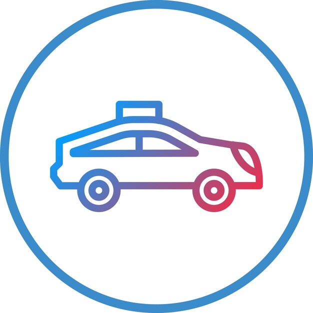 Estilo de icono de taxi de diseño vectorial