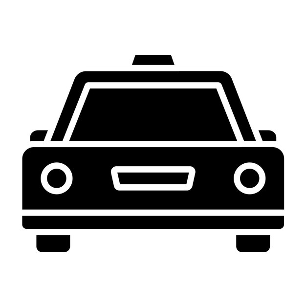 Estilo de icono de taxi de diseño vectorial