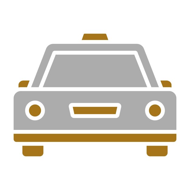 Estilo de icono de taxi de diseño vectorial