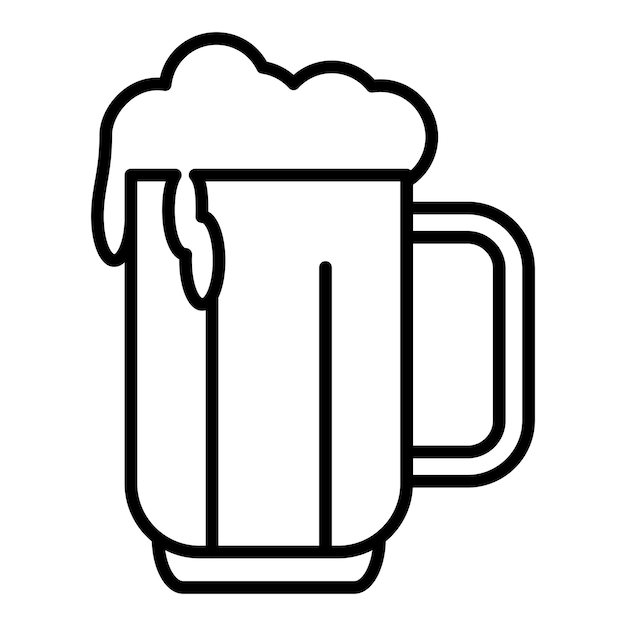 Vector estilo del icono de la taza de cerveza