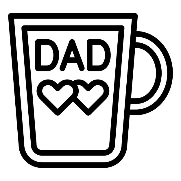 Estilo del icono de la taza de DAD