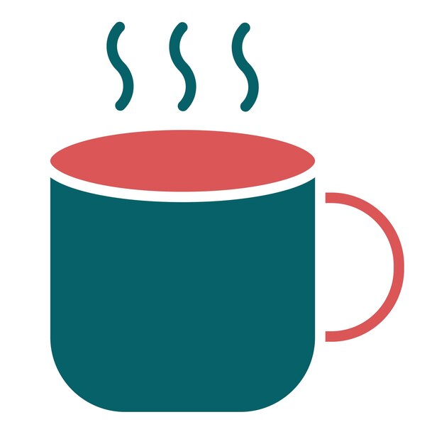 Estilo del icono de la taza de diseño vectorial