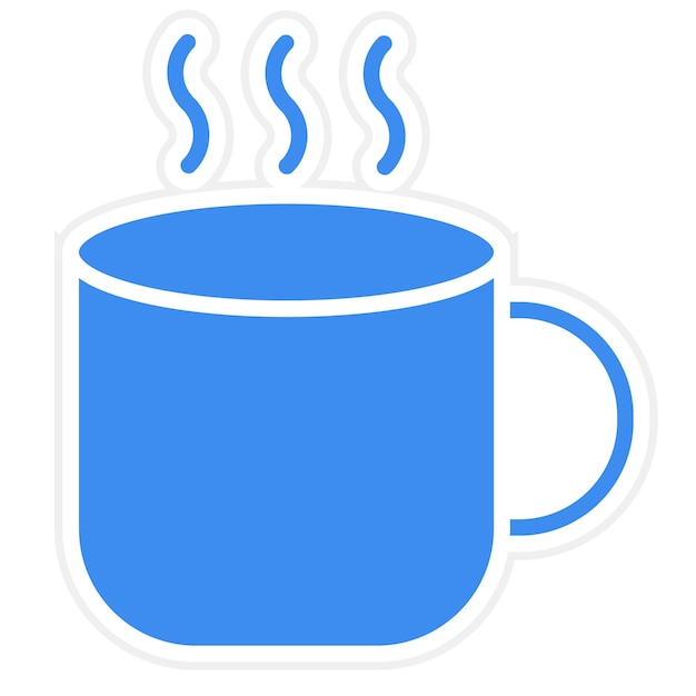 Estilo del icono de la taza de diseño vectorial