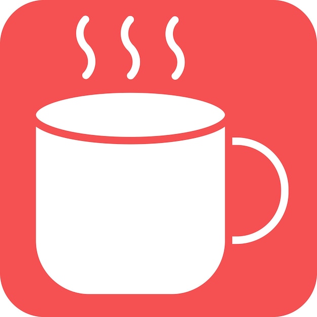 Estilo del icono de la taza de diseño vectorial