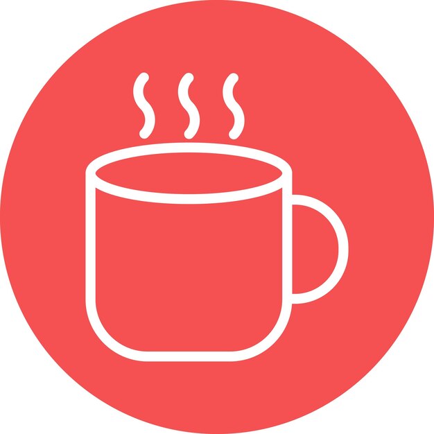 Estilo del icono de la taza de diseño vectorial