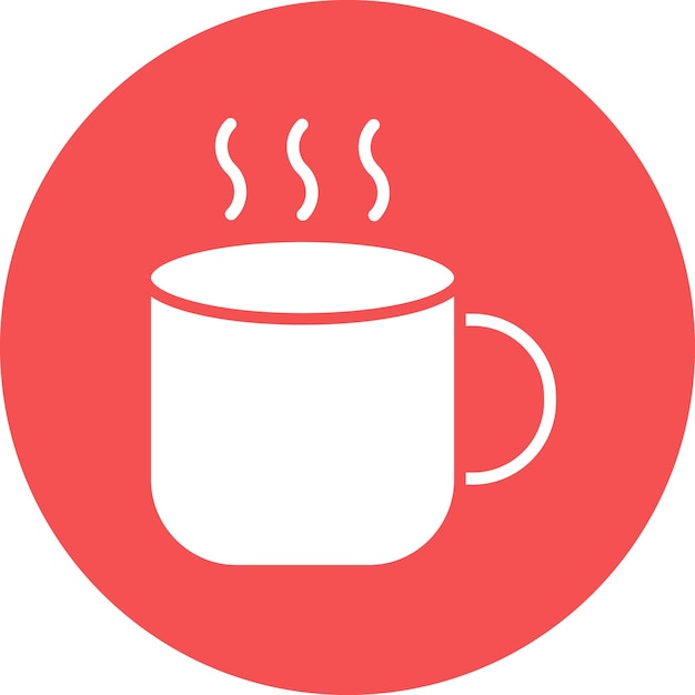 Estilo del icono de la taza de diseño vectorial
