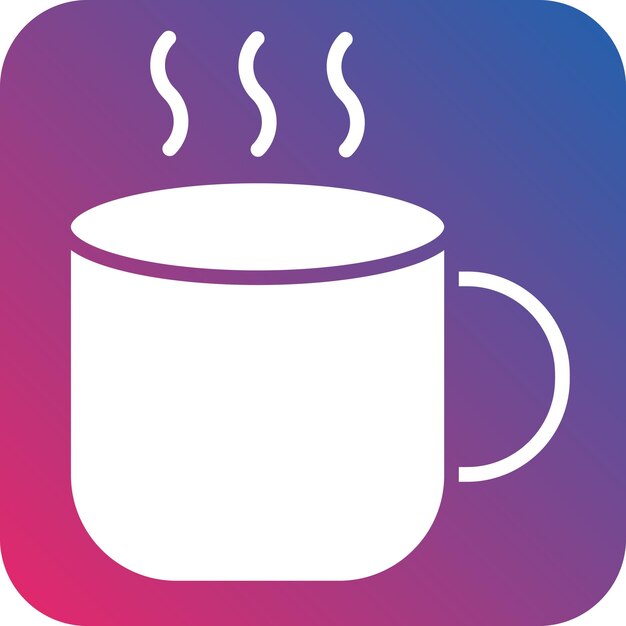 Estilo del icono de la taza de diseño vectorial