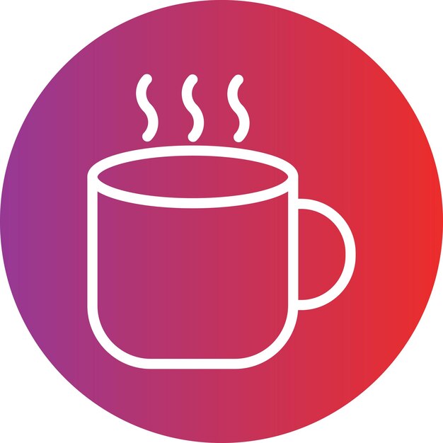Estilo del icono de la taza de diseño vectorial