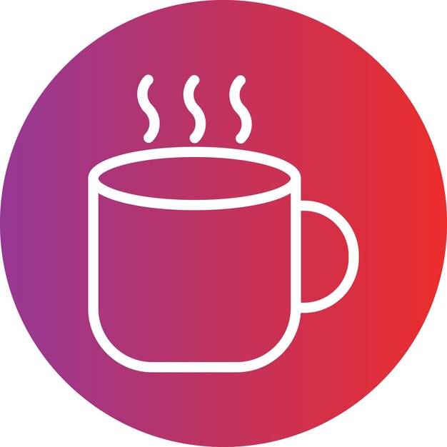 Vector estilo del icono de la taza de diseño vectorial