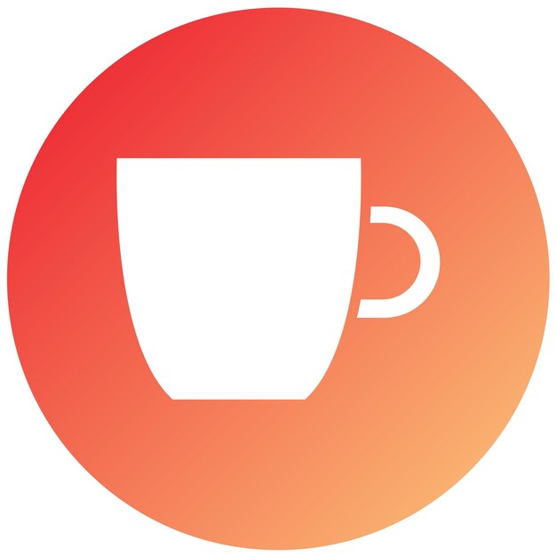 Estilo del icono de la taza de diseño vectorial