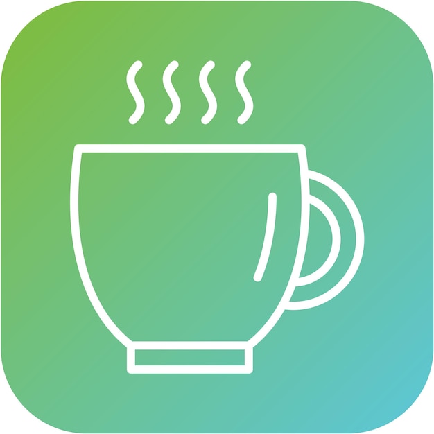Estilo del icono de la taza de diseño vectorial