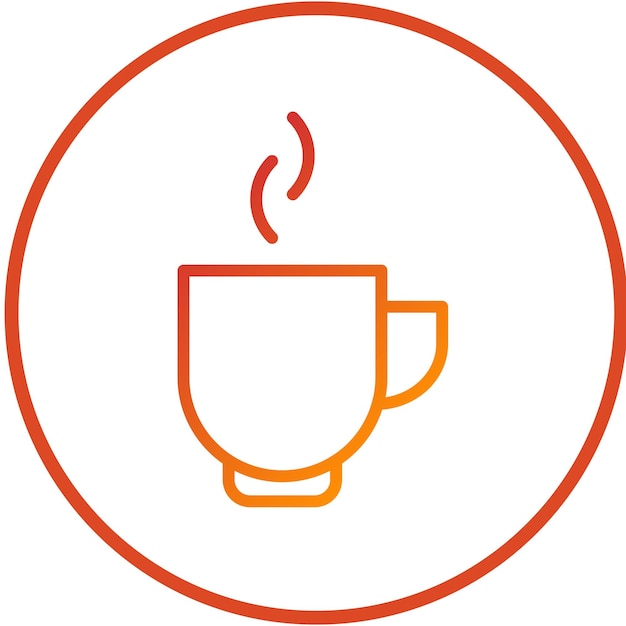 Estilo del icono de la taza de diseño vectorial