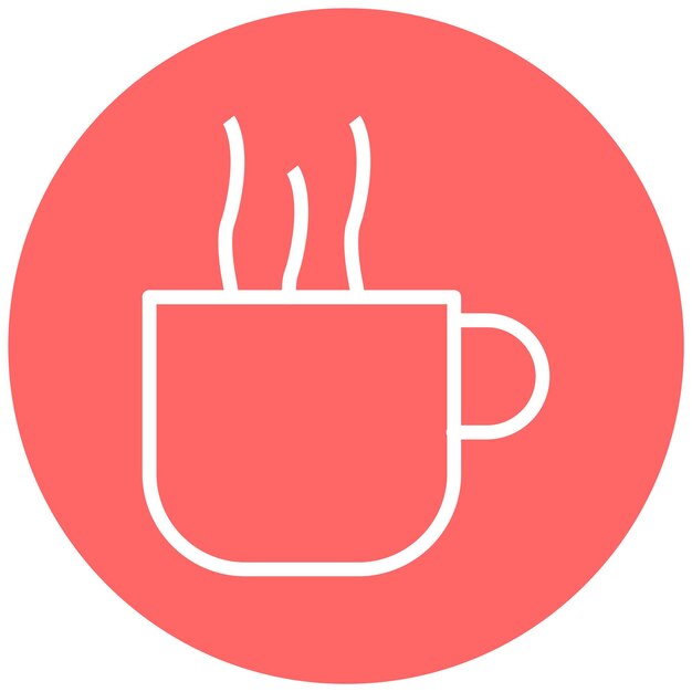 Estilo del icono de la taza de diseño vectorial