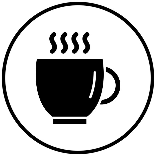 Estilo del icono de la taza de diseño vectorial
