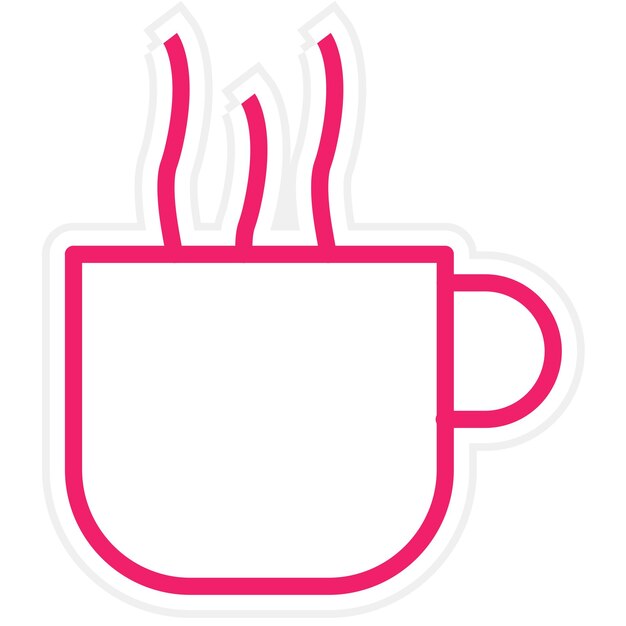 Estilo del icono de la taza de diseño vectorial