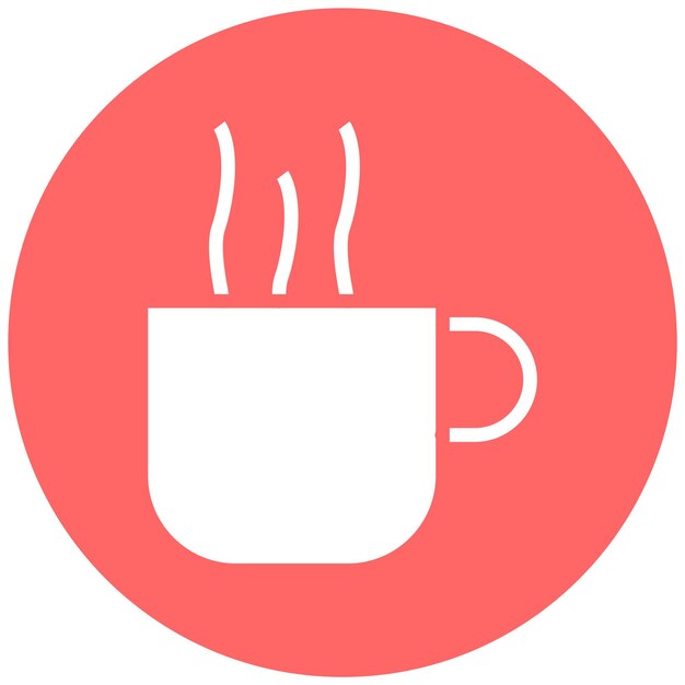 Estilo del icono de la taza de diseño vectorial