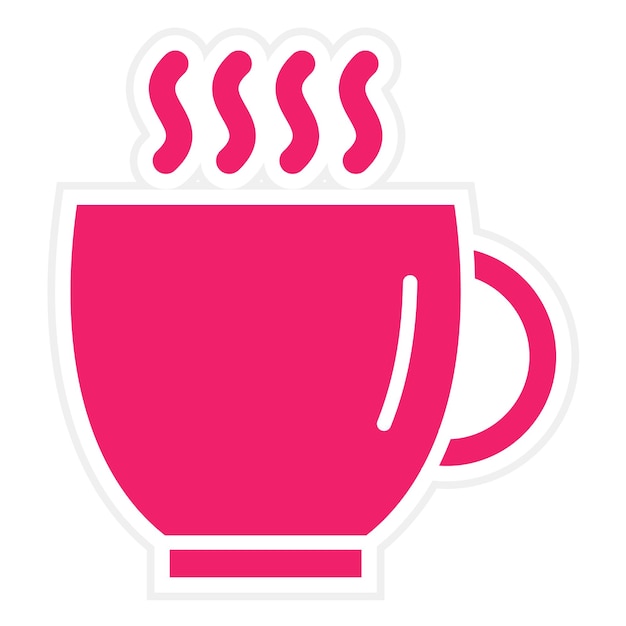Estilo del icono de la taza de diseño vectorial