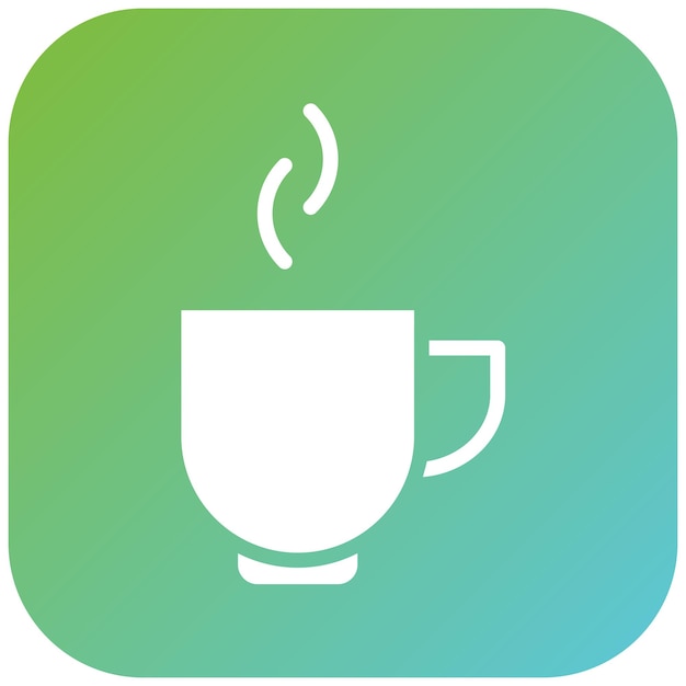 Estilo del icono de la taza de diseño vectorial