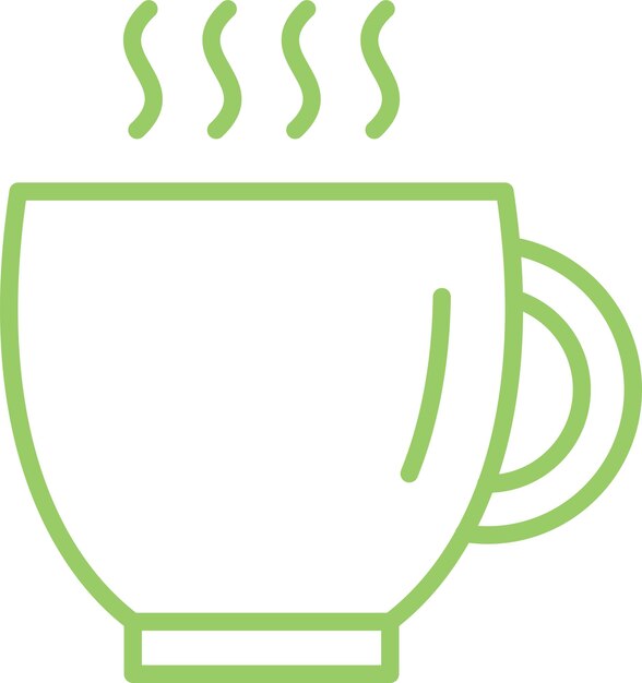 Estilo del icono de la taza de diseño vectorial