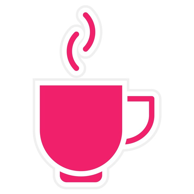 Estilo del icono de la taza de diseño vectorial