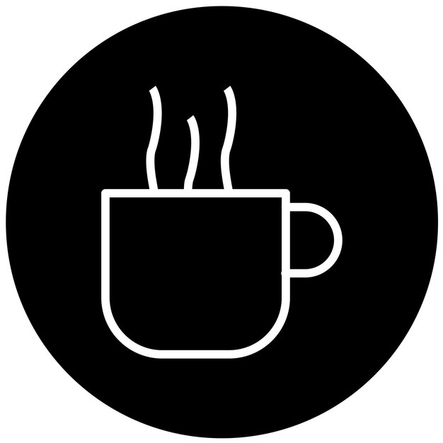 Estilo del icono de la taza de diseño vectorial