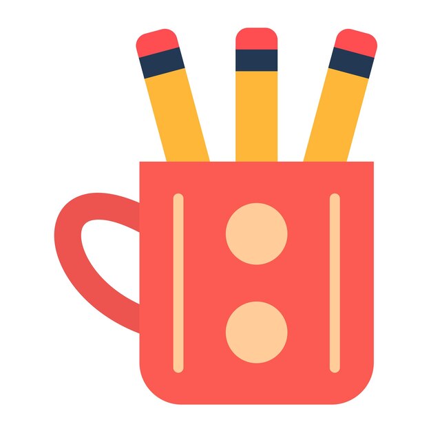 Estilo del icono de la taza de lápiz