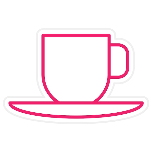 Vector estilo del icono de la taza de té