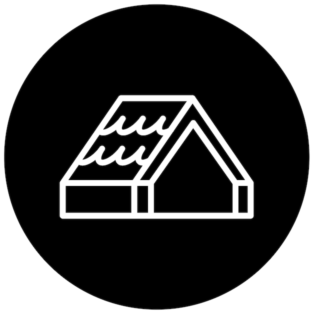 Estilo de icono de techo de diseño vectorial